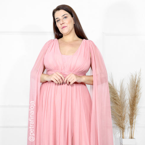 Vestido três listras pequenas com capa